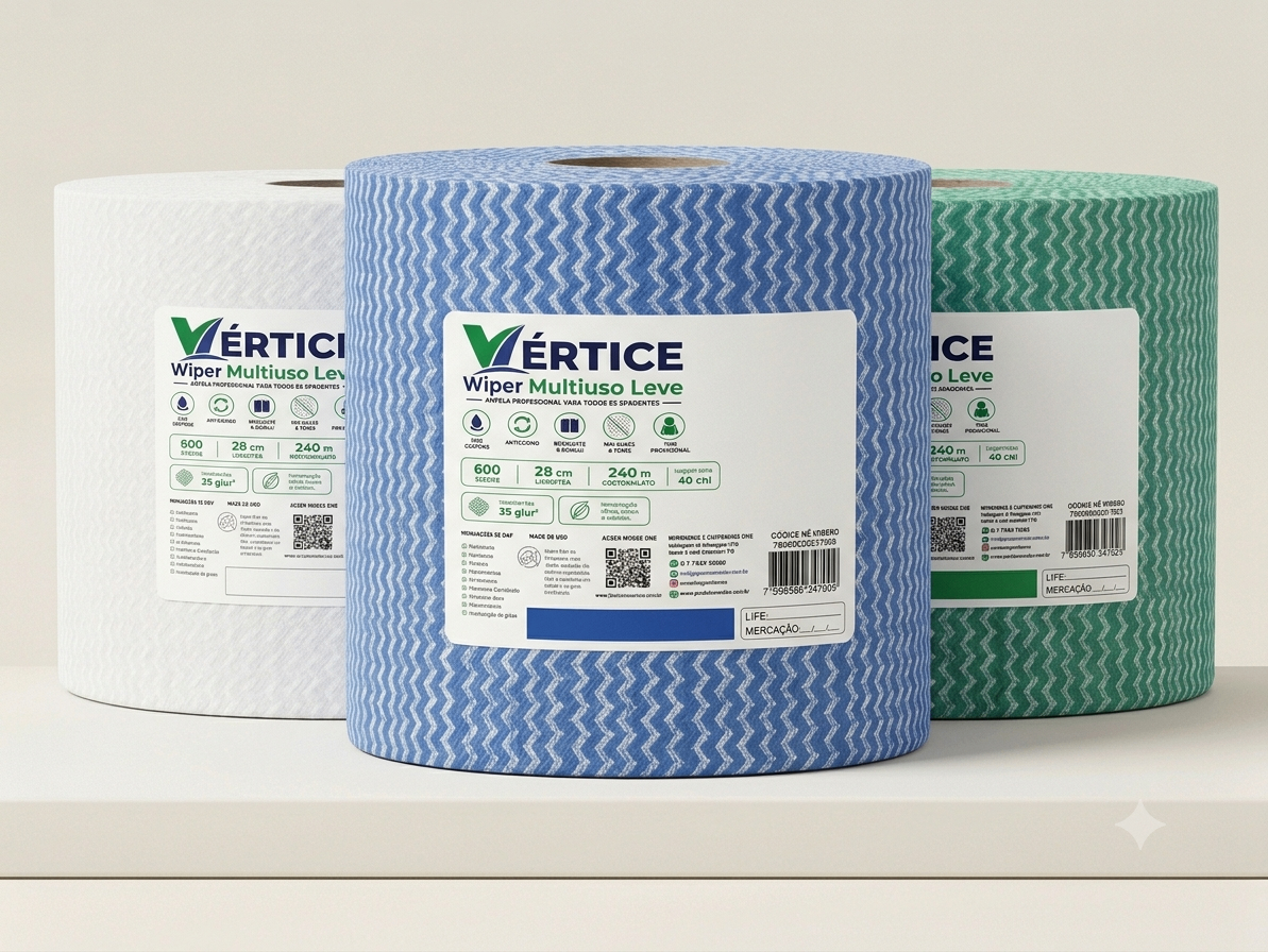 Wiper Multiuso Leve nas cores branco, azul e verde